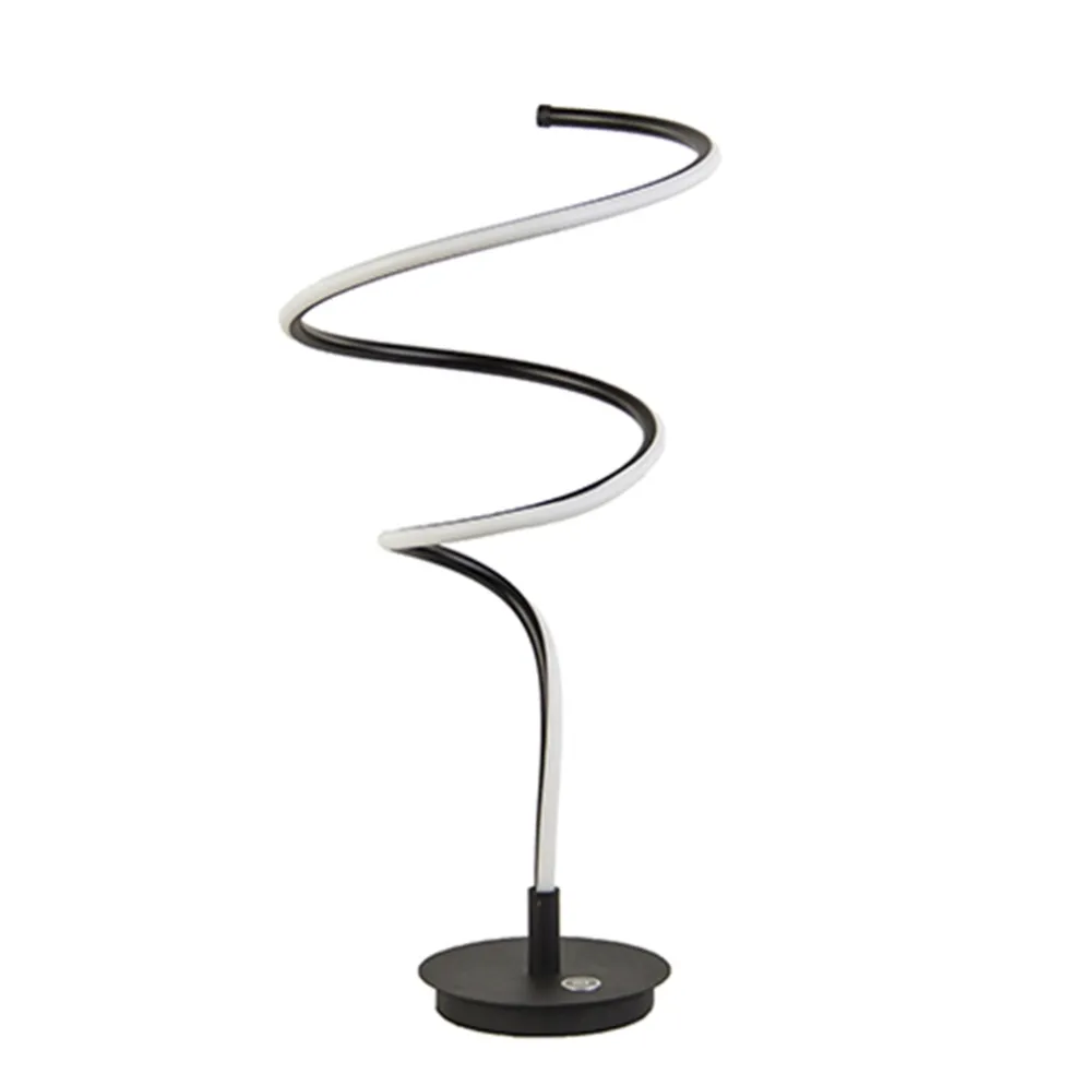 Zwarte LED tafellamp met touchdimmer