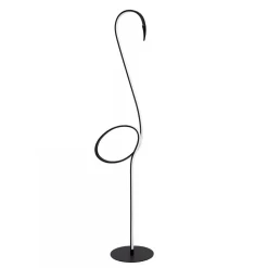 Zwarte vloerlamp flamingo met LED RGB multicolor